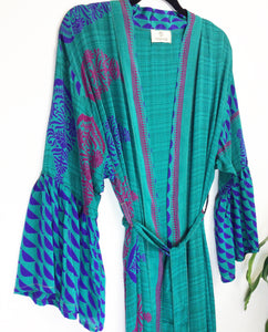 Vintage Sari Kimono Long