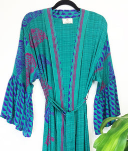 Vintage Sari Kimono Long