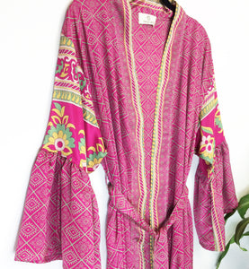 Vintage Sari Kimono Long