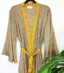 Vintage Sari Kimono Long