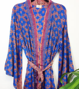 Vintage Sari Kimono Short