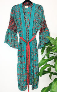 Vintage Sari Kimono Long