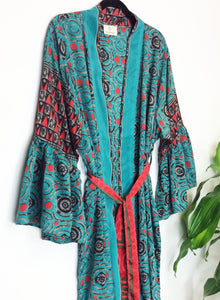 Vintage Sari Kimono Long