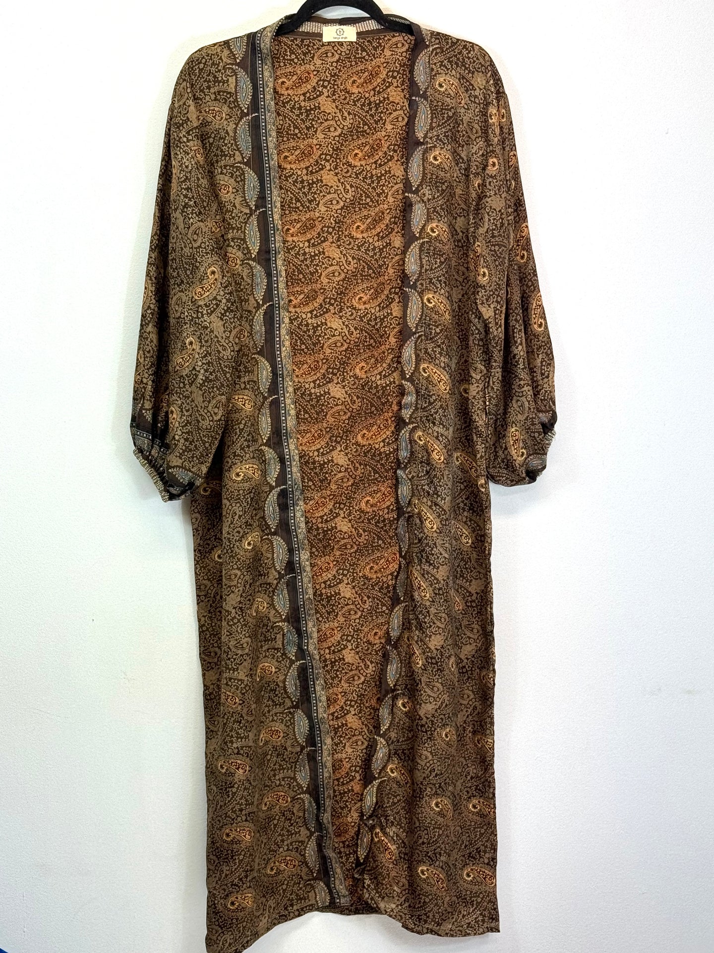Vintage Sari Kimono Duster