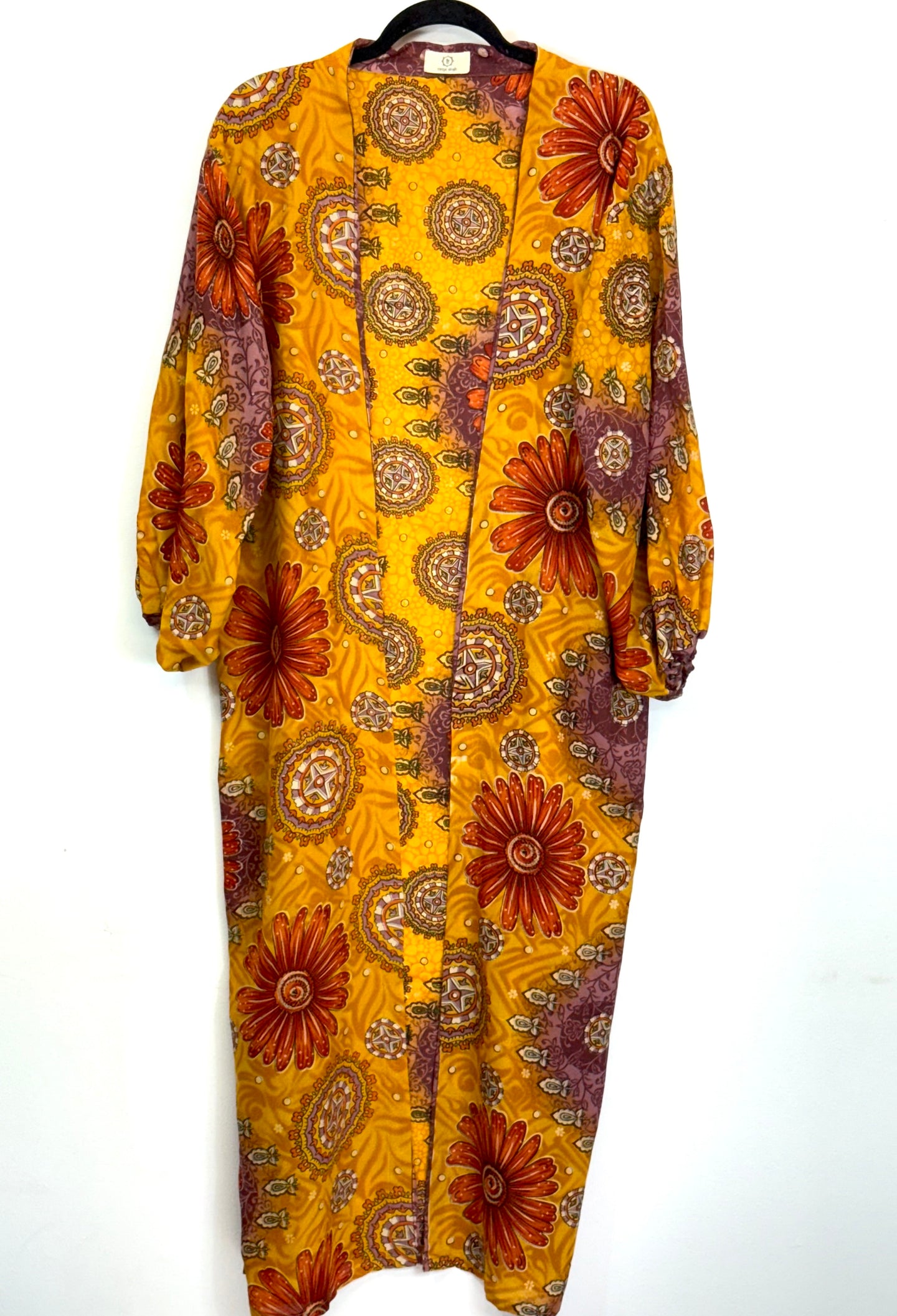 Vintage Sari Kimono Duster