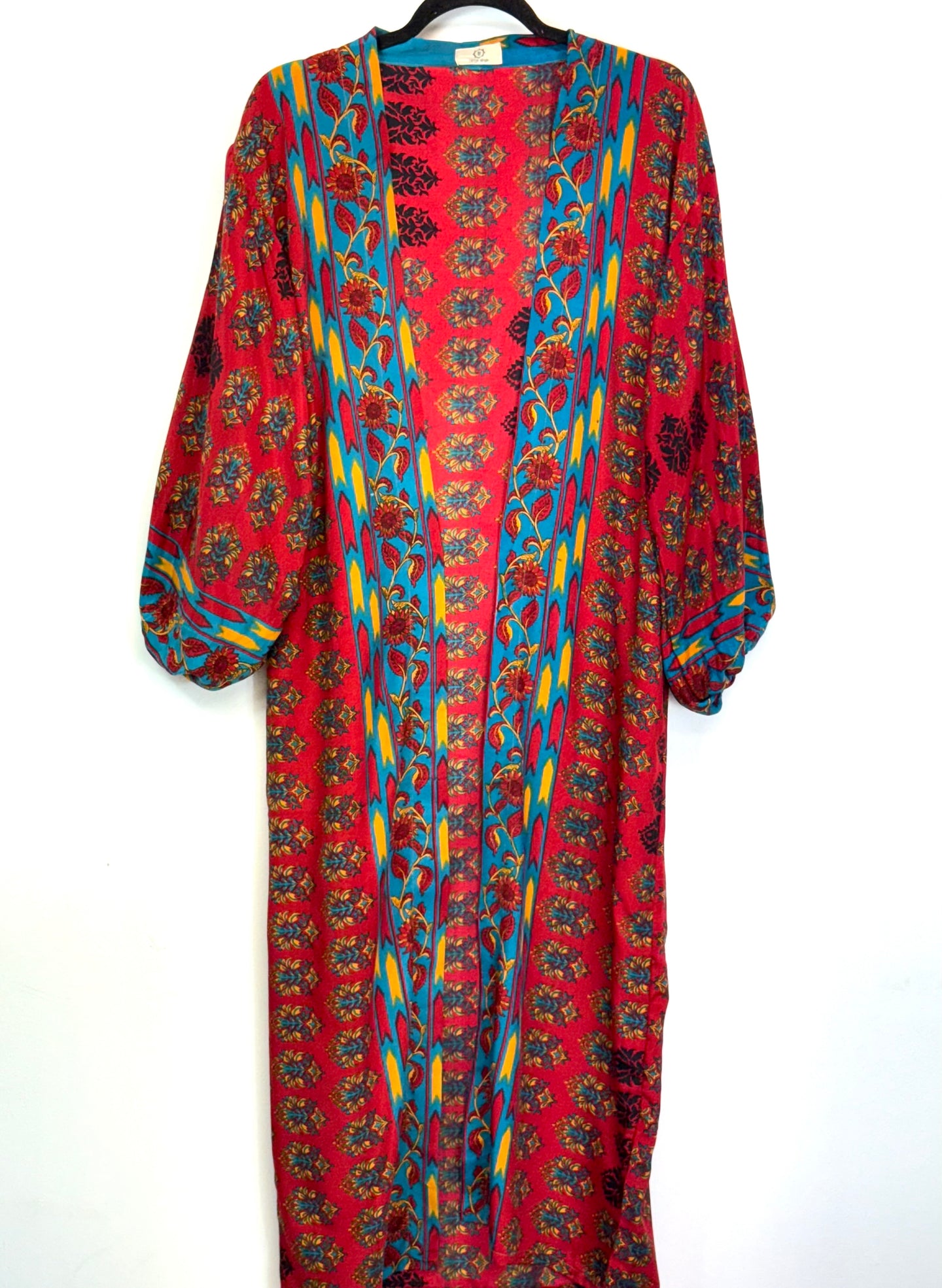 Vintage Sari Kimono Duster