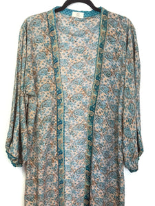 Vintage Sari Kimono Duster
