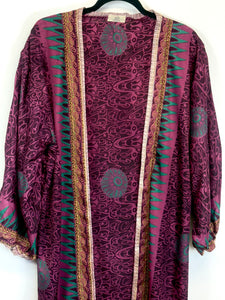 Vintage Sari Kimono Duster