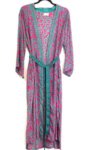 Vintage Silk Sari Kimono Long