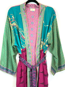 Vintage Sari Kimono Long