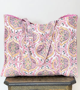 Blockprint Quilted Bag