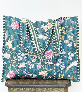 Blockprint Quilted Bag