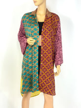 Load image into Gallery viewer, Vintage Silk Sari Long Shirt
