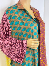 Load image into Gallery viewer, Vintage Silk Sari Long Shirt
