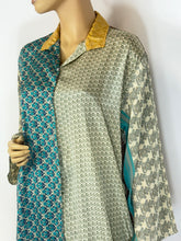 Load image into Gallery viewer, Vintage Silk Sari Long Shirt

