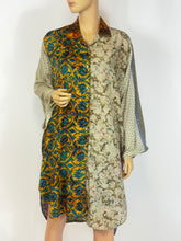 Load image into Gallery viewer, Vintage Silk Sari Long Shirt
