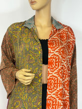 Load image into Gallery viewer, Vintage Silk Sari Long Shirt
