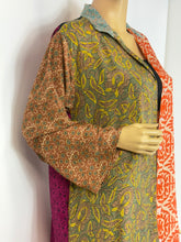 Load image into Gallery viewer, Vintage Silk Sari Long Shirt
