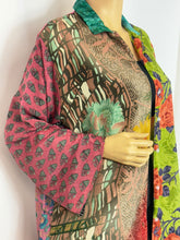 Load image into Gallery viewer, Vintage Silk Sari Long Shirt
