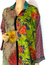 Load image into Gallery viewer, Vintage Silk Sari Long Shirt
