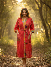 Load image into Gallery viewer, Vintage Kantha Kimono Robe
