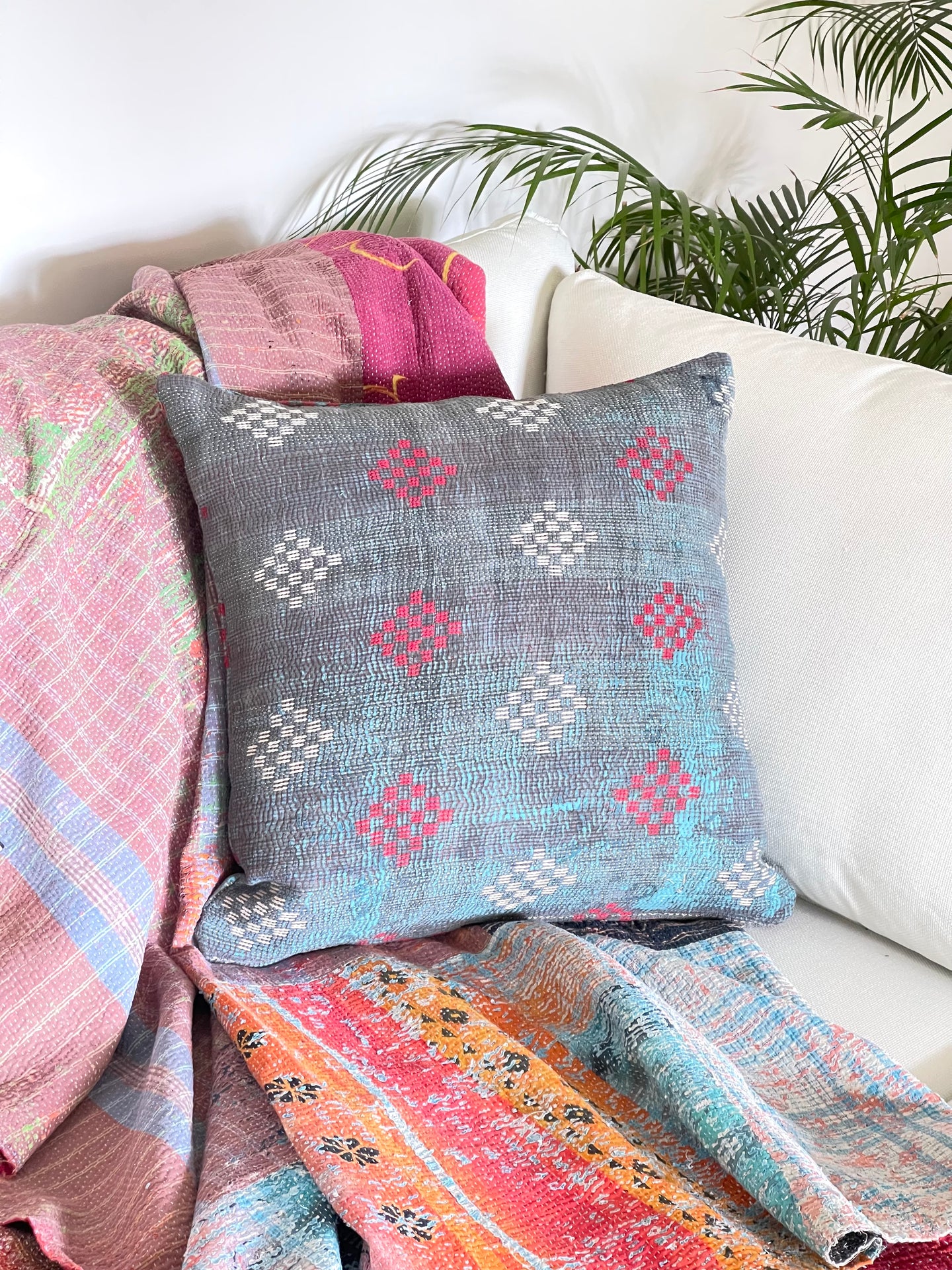 Vintage Kantha Cushion 50X50CM