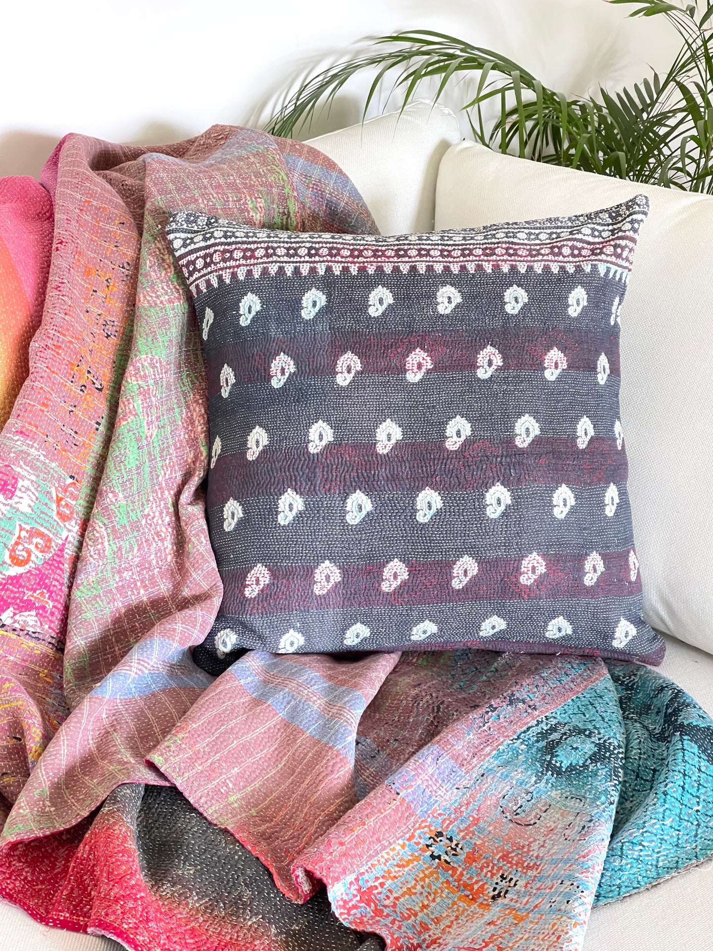 Vintage Kantha Cushion 50X50CM