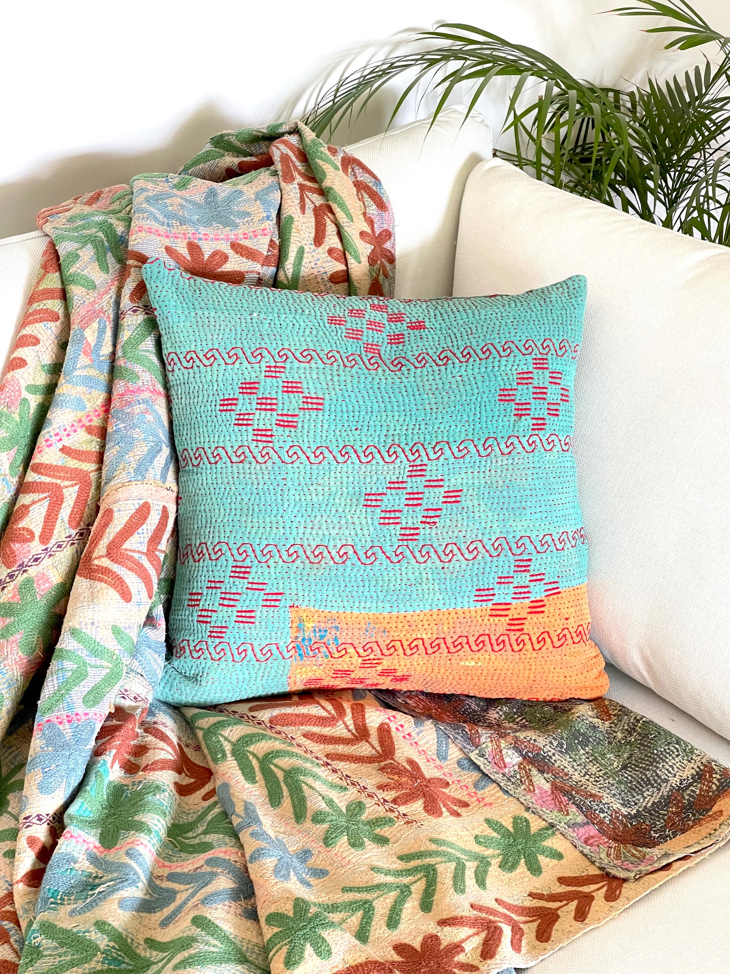 Vintage Kantha Cushion 50X50CM