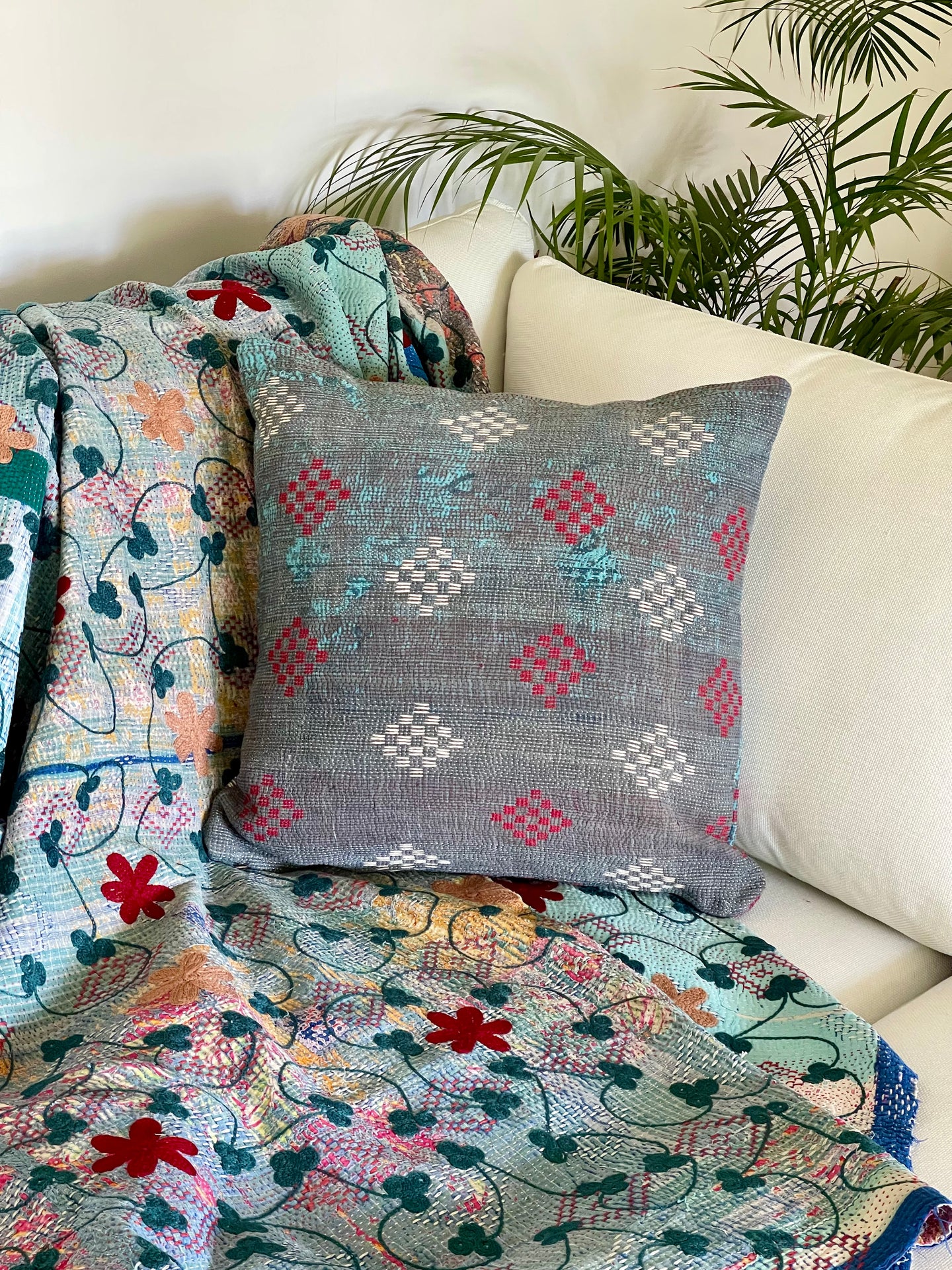 Vintage Kantha Cushion 50X50CM
