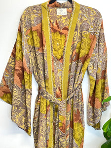 Vintage Sari Kimono Long