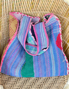 Sari Kantha Tote Bag