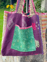 Load image into Gallery viewer, Sari Kantha Tote Bag
