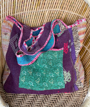 Load image into Gallery viewer, Sari Kantha Tote Bag
