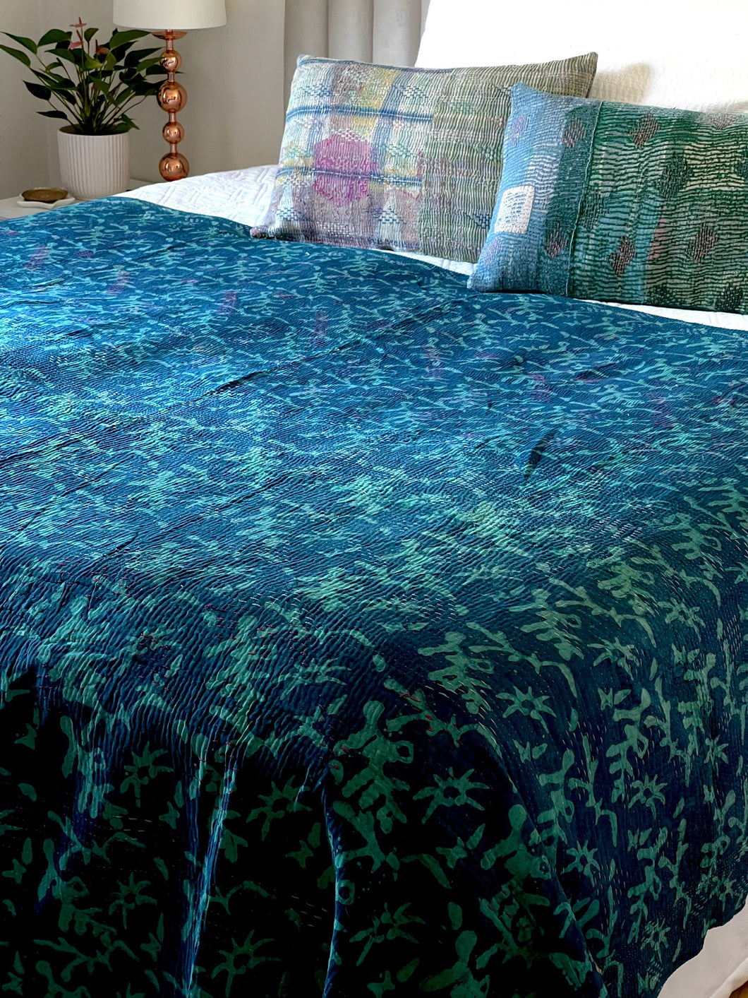 Indigo Kantha Quilt