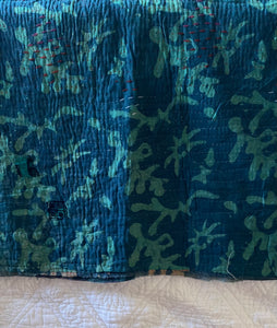 Indigo Kantha Quilt