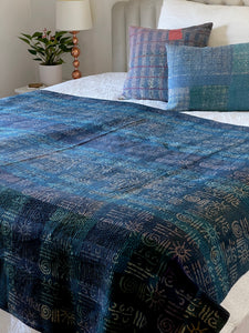 Indigo Kantha Quilt