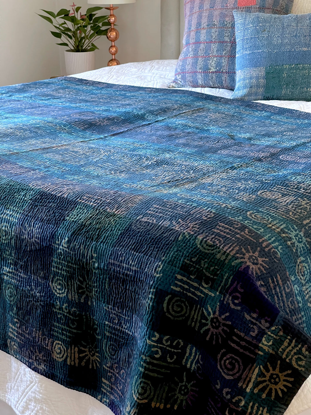 Indigo Kantha Quilt