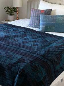 Indigo Kantha Quilt