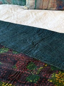 Indigo Kantha Quilt