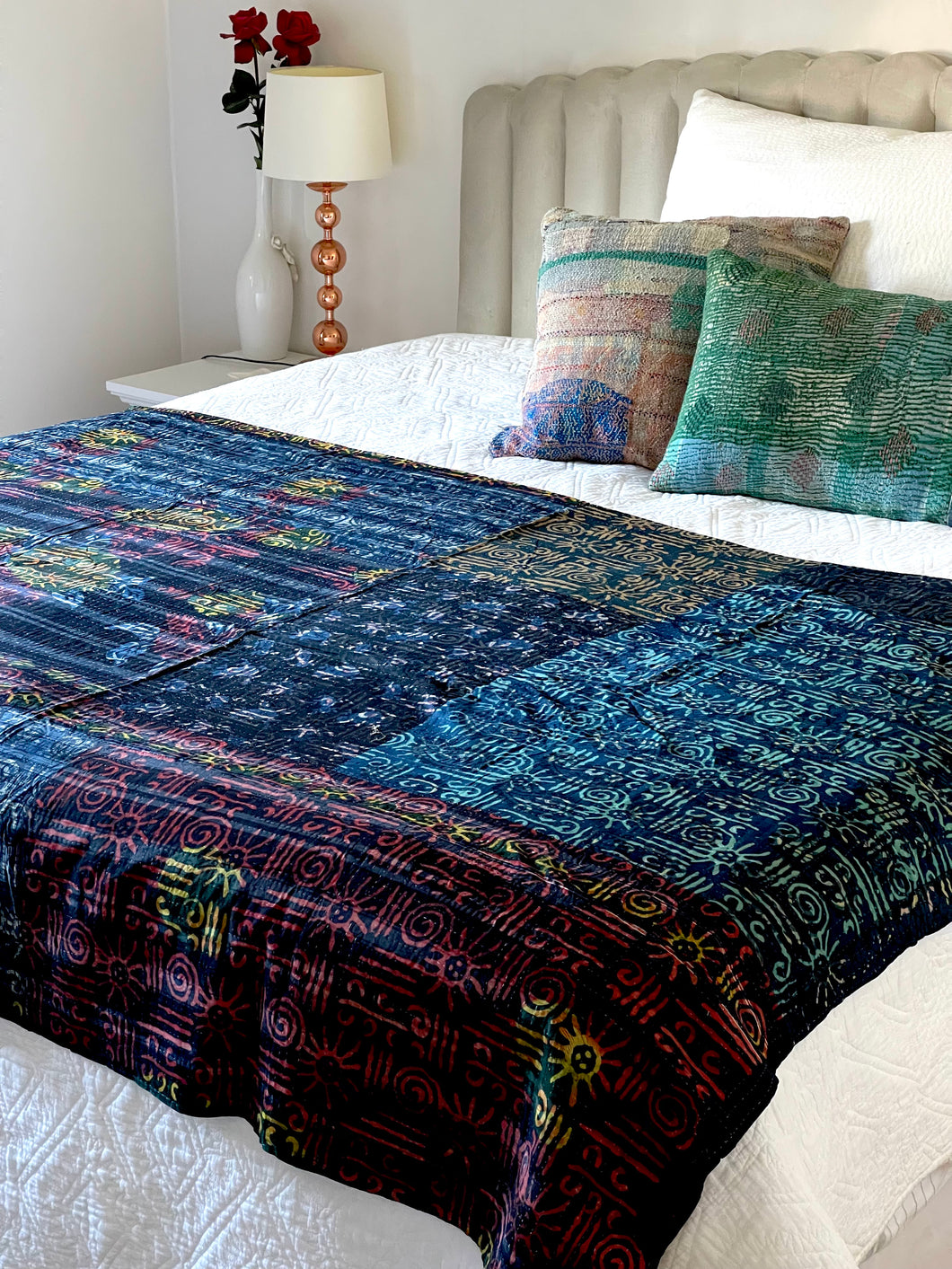 Indigo Kantha Quilt