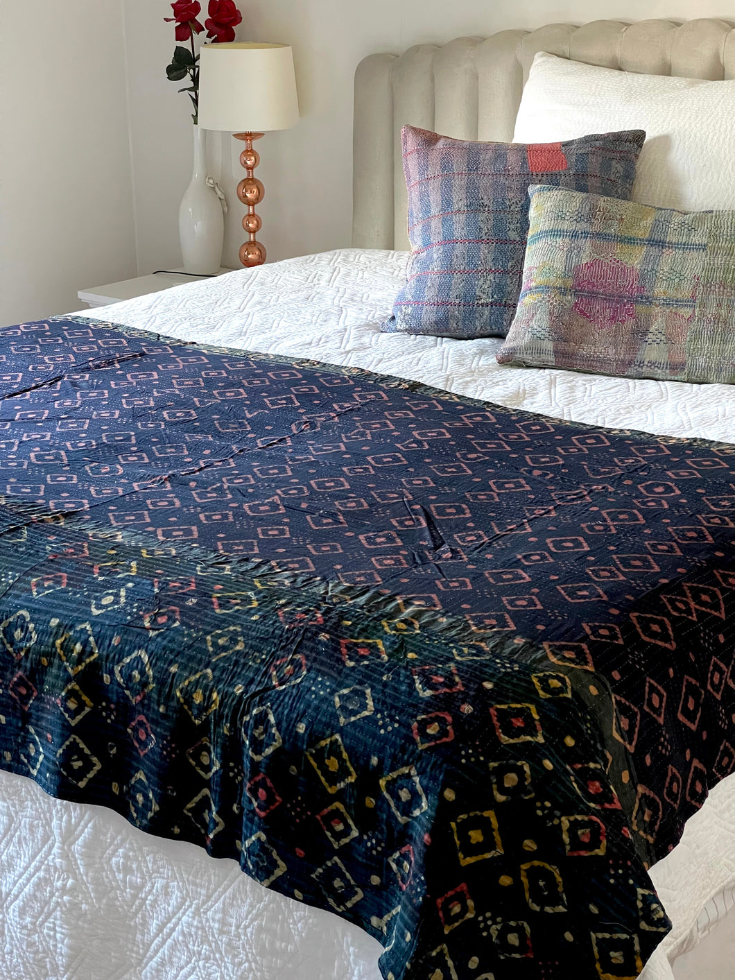 Indigo Kantha quilt