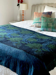 Indigo Kantha Quilt