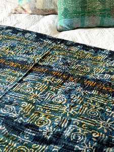 Indigo Kantha Quilt