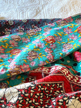 Load image into Gallery viewer, Vintage Sari Kantha Quilt
