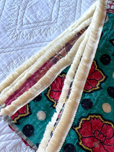 Vintage Sari Kantha Quilt