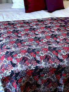 Vintage Sari Kantha Quilt