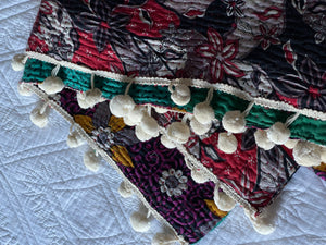 Vintage Sari Kantha Quilt