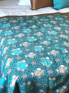 Vintage Sari Kantha Quilt