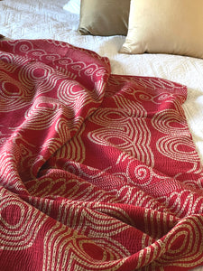 Vintage Sari Kantha Quilt