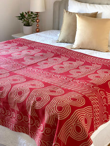 Vintage Sari Kantha Quilt